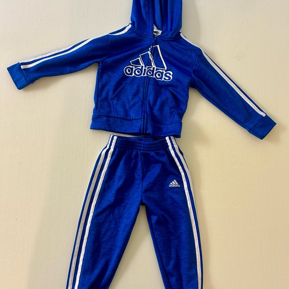 Adidas Royal Blue Tracksuit with White Accents